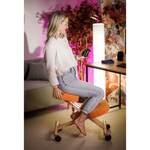 Casa si Gradina - Mobilier - Scaune si fotolii - Scaune - Scaun ergonomic, portocale/ fag, FLONET - Infinity.ro