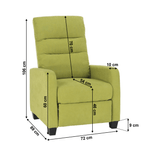 Casa si Gradina - Mobilier - Scaune si fotolii - Fotolii - Fotoliu relaxant, verde, TURNER - Infinity.ro