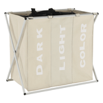 Casa si Gradina - Sanitare - Suporturi si accesorii baie - Accesorii baie - Cos de rufe din panza, gri-bej, LAUNDRY NEW TYP 3 - Infinity.ro