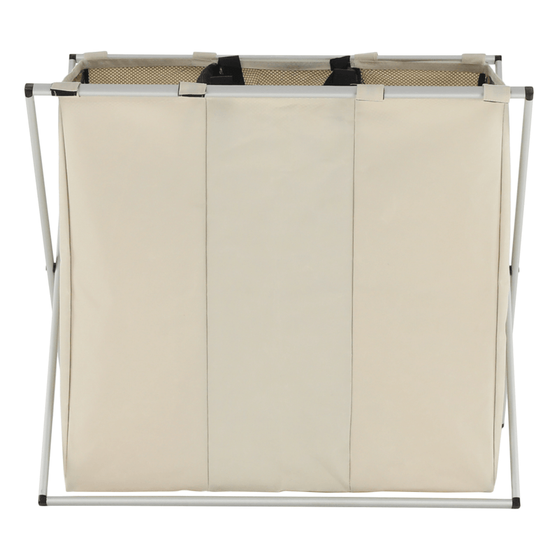 Casa si Gradina - Sanitare - Suporturi si accesorii baie - Accesorii baie - Cos de rufe din panza, gri-bej, LAUNDRY NEW TYP 3 - Infinity.ro