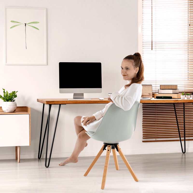 Casa si Gradina - Mobilier - Scaune si fotolii - Scaune - Scaun pivotant elegant, gri deschis, ETOSA - Infinity.ro