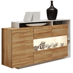 Casa si Gradina - Mobilier - Comode si corpuri - Comode - Comoda, stejar grandson/alb, ALICANTE - Infinity.ro