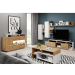 Casa si Gradina - Mobilier - Comode si corpuri - Comode - Comoda, stejar grandson/alb, ALICANTE - Infinity.ro