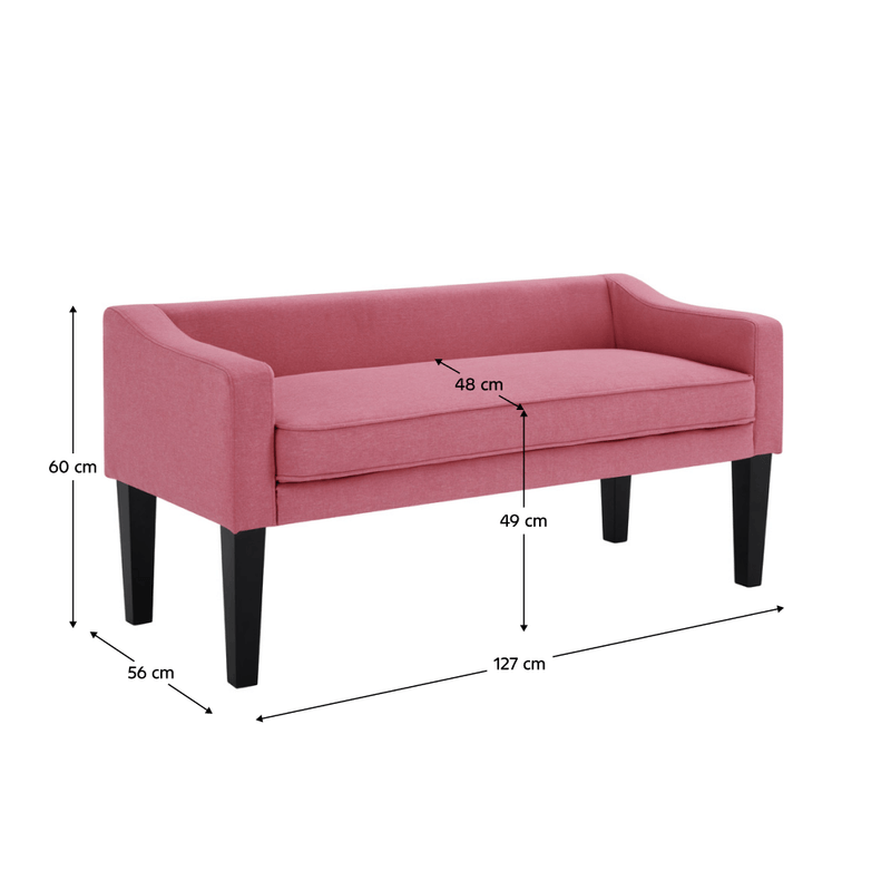 Casa si Gradina - Mobilier - Canapele si coltare - Banchete - Banca, roz, FIRONA - Infinity.ro