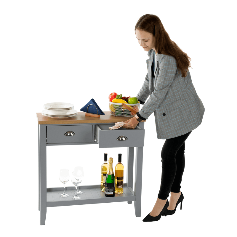 Casa si Gradina - Mobilier - Comode si corpuri - Console - Consola, nuc gri / deschis, JEREVAN - Infinity.ro