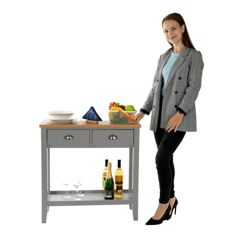 Casa si Gradina - Mobilier - Comode si corpuri - Console - Consola, nuc gri / deschis, JEREVAN - Infinity.ro