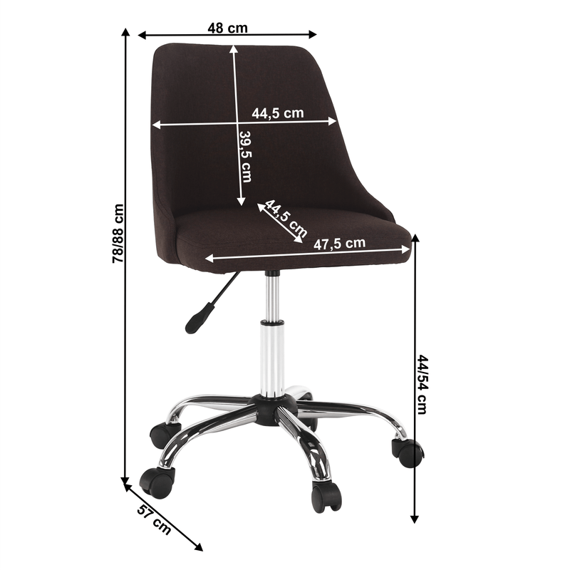 Casa si Gradina - Mobilier - Scaune si fotolii - Scaune - Scaun de birou, maro/crom, EDIZ - Infinity.ro