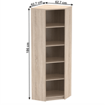 Casa si Gradina - Mobilier - Biblioteci si rafturi - Rafturi - Raft de colt, stejar sonoma, JOHAN 2 NEW 09 - Infinity.ro