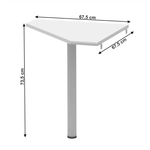 Casa si Gradina - Mobilier - Mese si birouri - Mese living - Masuta de colt, alba/metal, JOHAN 2 NEW 06 - Infinity.ro