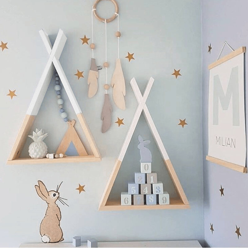 Casa si Gradina - Mobilier - Biblioteci si rafturi - Rafturi - Raft pentru copii, alb / natural, JOLI - Infinity.ro