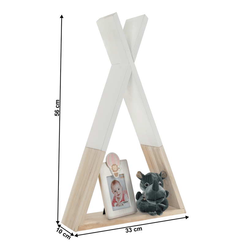 Casa si Gradina - Mobilier - Biblioteci si rafturi - Rafturi - Raft pentru copii, alb / natural, JOLI - Infinity.ro