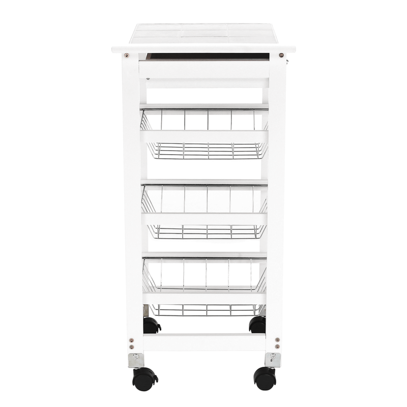 Casa si Gradina - Bucatarie si vesela - Ustensile bucatarie - Cosuri servire - Carucior de servire, alb, KORUS - Infinity.ro