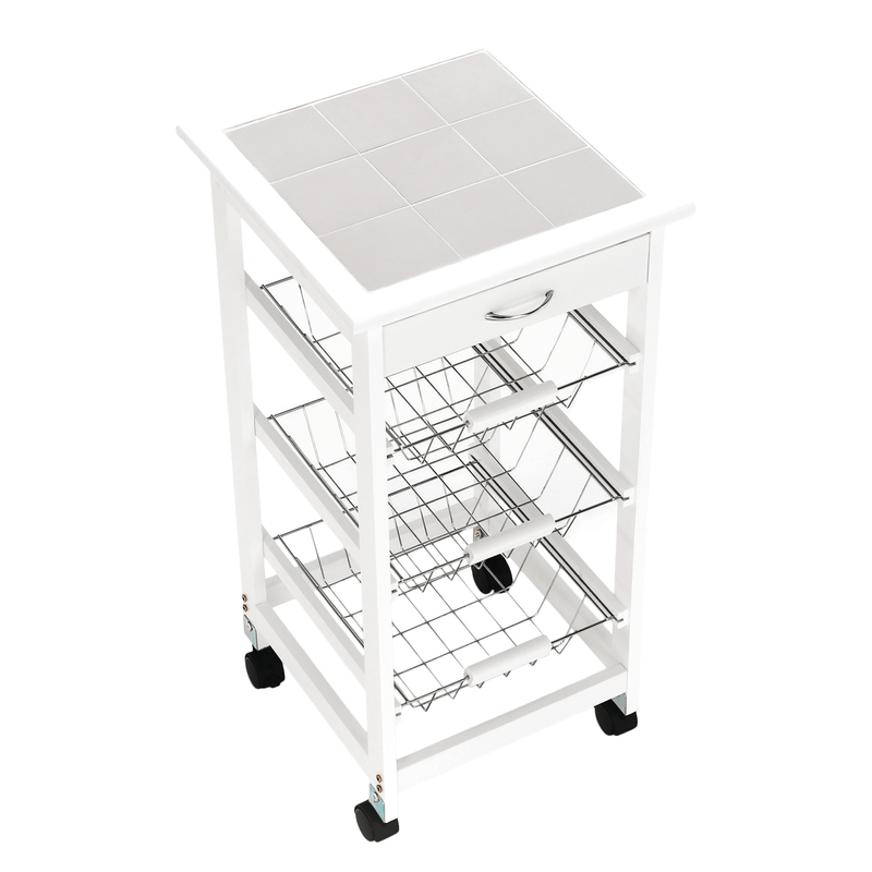 Casa si Gradina - Bucatarie si vesela - Ustensile bucatarie - Cosuri servire - Carucior de servire, alb, KORUS - Infinity.ro