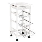 Casa si Gradina - Bucatarie si vesela - Ustensile bucatarie - Cosuri servire - Carucior de servire, alb, KORUS - Infinity.ro