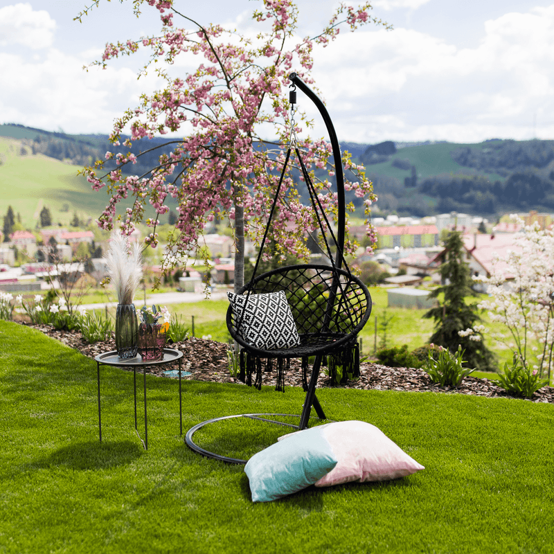 Casa si Gradina - Gradina si terasa - Mobilier exterior - Scaune si sezlonguri gradina - Scaun suspendabil, negru, AMADO 2 NEW - Infinity.ro