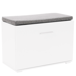 Casa si Gradina - Mobilier - Organizare si depozitare - Bancute - Banca cu pantofar, alb/gri, BOKSA - Infinity.ro