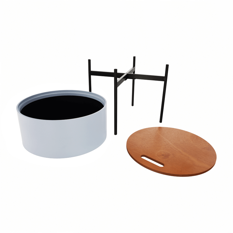 Casa si Gradina - Mobilier - Scaune si fotolii - Tabureti - Taburet cu spatiu de depozitare, gri/natural/negru, MOSAI - Infinity.ro