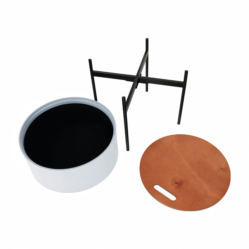 Casa si Gradina - Mobilier - Scaune si fotolii - Tabureti - Taburet cu spatiu de depozitare, gri/natural/negru, MOSAI - Infinity.ro