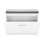 Casa si Gradina - Mobilier - Organizare si depozitare - Bancute - Banca cu pantofar, alb/gri, BOKSA - Infinity.ro