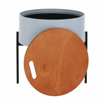 Casa si Gradina - Mobilier - Scaune si fotolii - Tabureti - Taburet cu spatiu de depozitare, gri/natural/negru, MOSAI - Infinity.ro