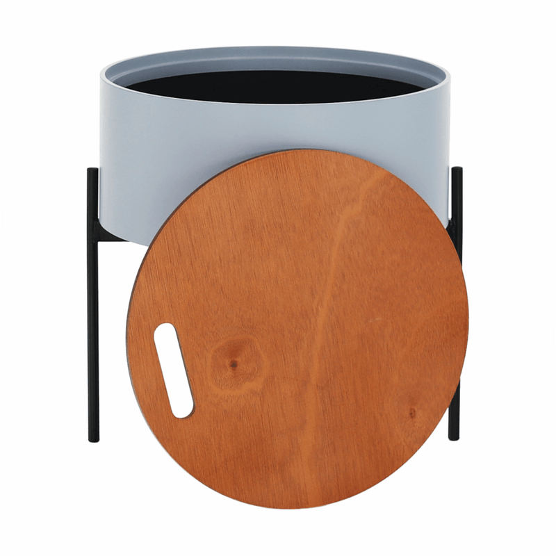 Casa si Gradina - Mobilier - Scaune si fotolii - Tabureti - Taburet cu spatiu de depozitare, gri/natural/negru, MOSAI - Infinity.ro