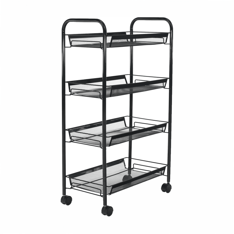 Casa si Gradina - Bucatarie si vesela - Ustensile bucatarie - Cosuri servire - Carucior de servire, negru, MYRIS - Infinity.ro