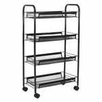 Casa si Gradina - Bucatarie si vesela - Ustensile bucatarie - Cosuri servire - Carucior de servire, negru, MYRIS - Infinity.ro