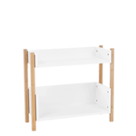 Casa si Gradina - Mobilier - Biblioteci si rafturi - Rafturi - Etajera cu 2 rafturi, bambus natural / alb, BALTIKA TYPE 1 - Infinity.ro