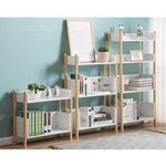 Casa si Gradina - Mobilier - Biblioteci si rafturi - Rafturi - Etajera cu 2 rafturi, bambus natural / alb, BALTIKA TYPE 1 - Infinity.ro