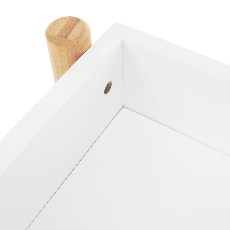 Casa si Gradina - Mobilier - Biblioteci si rafturi - Rafturi - Etajera cu 2 rafturi, bambus natural / alb, BALTIKA TYPE 1 - Infinity.ro