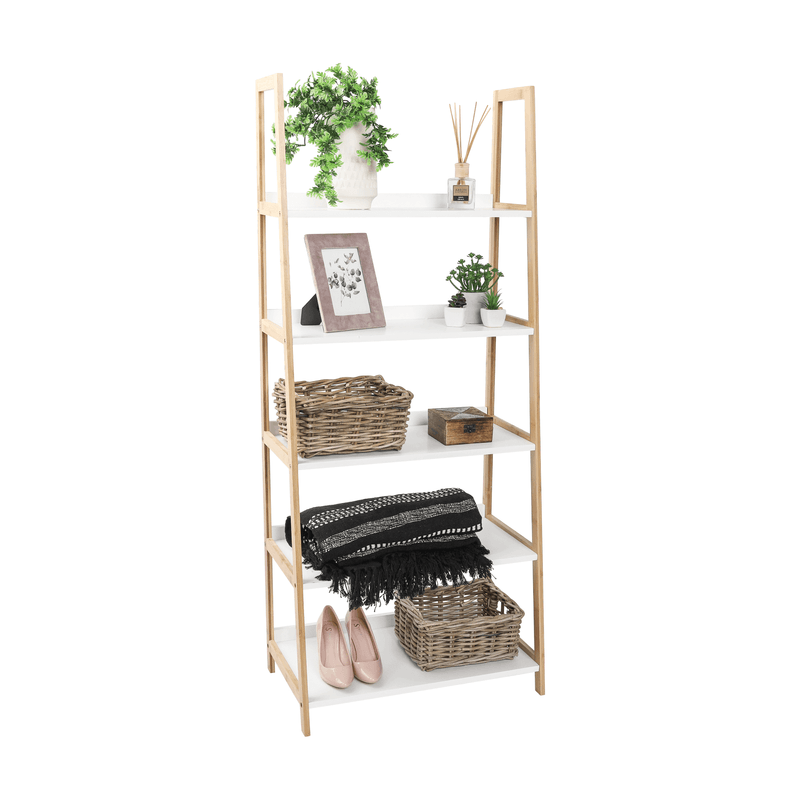 Casa si Gradina - Mobilier - Biblioteci si rafturi - Rafturi - Etajera cu 5 rafturi, alb/natural, KOEN TYP 3 - Infinity.ro