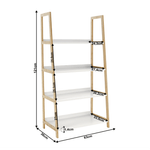 Casa si Gradina - Mobilier - Biblioteci si rafturi - Rafturi - Etajera cu 4 rafturi, alb/natural, KOEN TYP 2 - Infinity.ro