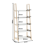 Casa si Gradina - Mobilier - Biblioteci si rafturi - Rafturi - Etajera cu 5 rafturi, alb/natural, KOEN TYP 3 - Infinity.ro