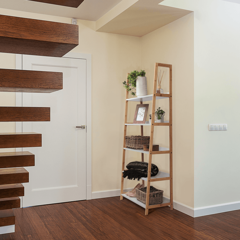 Casa si Gradina - Mobilier - Biblioteci si rafturi - Rafturi - Etajera cu 5 rafturi, alb/natural, KOEN TYP 3 - Infinity.ro