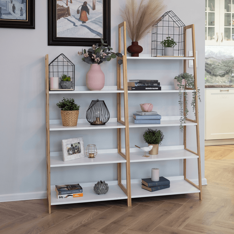 Casa si Gradina - Mobilier - Biblioteci si rafturi - Rafturi - Etajera cu 5 rafturi, alb/natural, KOEN TYP 3 - Infinity.ro