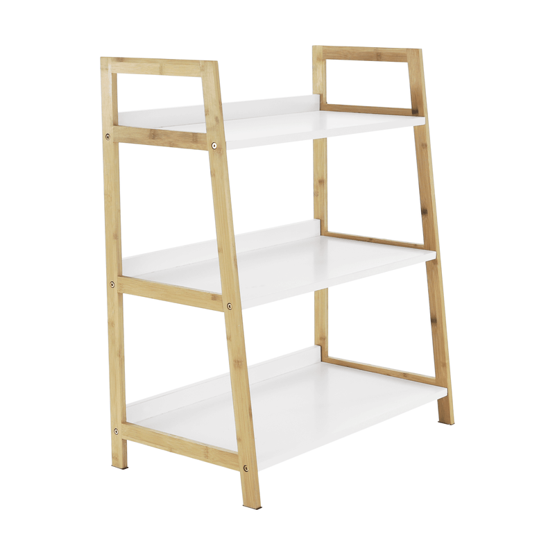 Casa si Gradina - Mobilier - Biblioteci si rafturi - Rafturi - Etajera cu 3 rafturi, alb/natural, KOEN TYP 1 - Infinity.ro