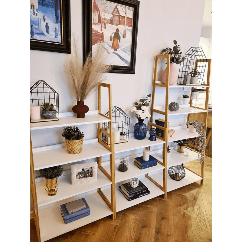 Casa si Gradina - Mobilier - Biblioteci si rafturi - Rafturi - Etajera cu 3 rafturi, alb/natural, KOEN TYP 1 - Infinity.ro