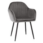 Casa si Gradina - Mobilier - Scaune si fotolii - Fotolii - Fotoliu de design, tesatura catifea gri, ZIRKON - Infinity.ro