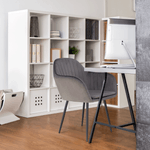 Casa si Gradina - Mobilier - Scaune si fotolii - Fotolii - Fotoliu de design, tesatura catifea gri, ZIRKON - Infinity.ro