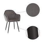 Casa si Gradina - Mobilier - Scaune si fotolii - Fotolii - Fotoliu de design, tesatura catifea gri, ZIRKON - Infinity.ro