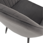 Casa si Gradina - Mobilier - Scaune si fotolii - Fotolii - Fotoliu de design, tesatura catifea gri, ZIRKON - Infinity.ro