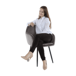 Casa si Gradina - Mobilier - Scaune si fotolii - Fotolii - Fotoliu de design, tesatura catifea gri, ZIRKON - Infinity.ro