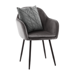 Casa si Gradina - Mobilier - Scaune si fotolii - Fotolii - Fotoliu de design, tesatura catifea gri, ZIRKON - Infinity.ro