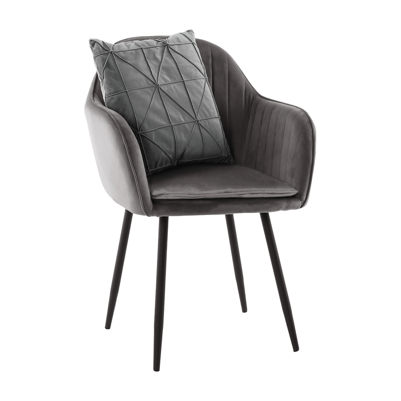 Casa si Gradina - Mobilier - Scaune si fotolii - Fotolii - Fotoliu de design, tesatura catifea gri, ZIRKON - Infinity.ro