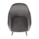 Casa si Gradina - Mobilier - Scaune si fotolii - Fotolii - Fotoliu de design, tesatura catifea gri, ZIRKON - Infinity.ro