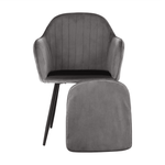 Casa si Gradina - Mobilier - Scaune si fotolii - Fotolii - Fotoliu de design, tesatura catifea gri, ZIRKON - Infinity.ro