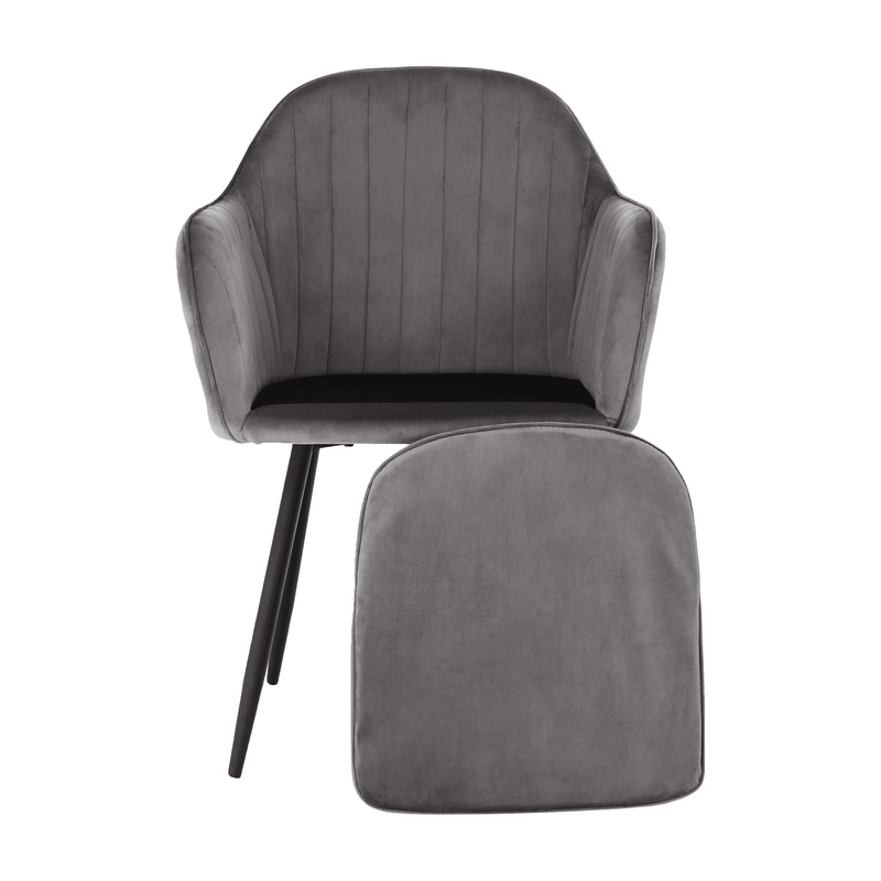 Casa si Gradina - Mobilier - Scaune si fotolii - Fotolii - Fotoliu de design, tesatura catifea gri, ZIRKON - Infinity.ro