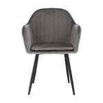 Casa si Gradina - Mobilier - Scaune si fotolii - Fotolii - Fotoliu de design, tesatura catifea gri, ZIRKON - Infinity.ro