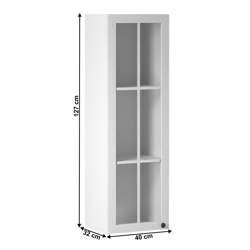 Casa si Gradina - Mobilier - Dulapuri si sifoniere - Dulapuri - Dulap superior cu sticla W40S, alb/pin andersen, stanga PROVANCE - Infinity.ro