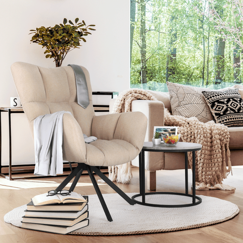 Casa si Gradina - Mobilier - Scaune si fotolii - Scaune - Scaun de design ţesatura bej, KOMODO - Infinity.ro